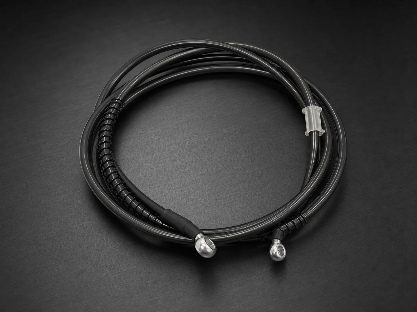 ChiZe M10 rear brake line coil guard detail